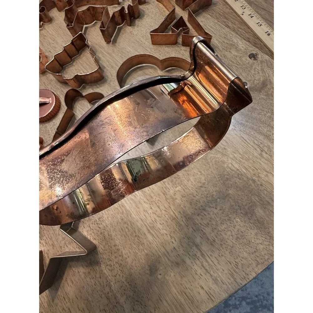 Lot 34 copper vintage to modern cookie cutters grandmas farmhouse kitchen retro